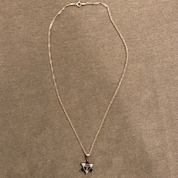 Sterling silver Star of David cross pendant chain - Picture 2 of 4